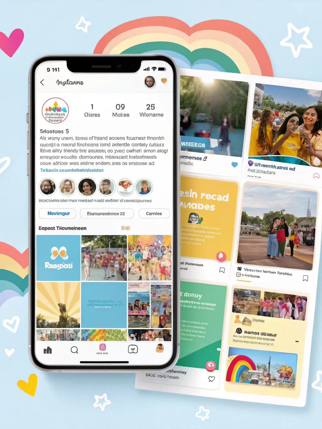 An image of a vibrant social media feed for an auto dealership, featuring engaging content and positive customer interactions, showcasing the power of social media management.